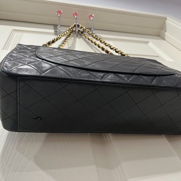 Yes, it is REAL! Chanel Maxi Jumbo XL Flap Purse 14K GOLD - Picture 4 of 11